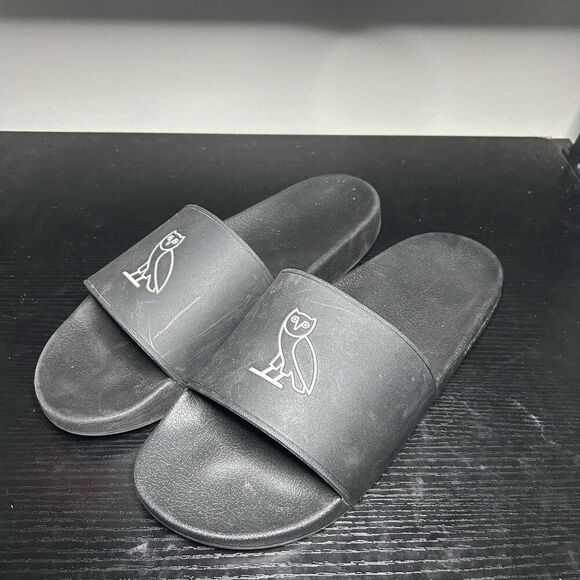 OVO October's Very Own Black Slides Slip On Sandals Mens Size 12 - Picture 1 of 10